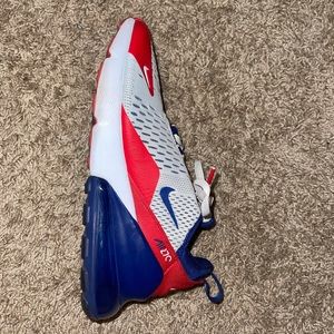 NIKE 270s red white and blue